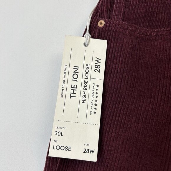 NEW Aritzia Denim Forum 90s Joni High Rise Loose Corduroy Jeans Womens Size 28 - Picture 5 of 14